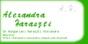 alexandra haraszti business card